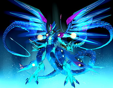 yu-gi-oh!zexal, drago di fotoni primi occhi galattici, anime, Sfondo HD HD wallpaper