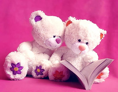 beruang, imut, boneka, pink, beruang teddy, Wallpaper HD HD wallpaper