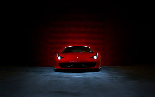 فيراري 458 إيطاليا الأحمر ، فيراري 458 ، السيارات الرياضية ، سيارات العضلات ، سيارات الكوبيه، خلفية HD HD wallpaper
