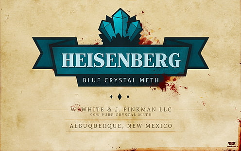 Heisenberg Blue Crystal Meth poster, TV, Breaking Bad, Heisenberg, tv series, Bryan Cranston, Walter White, HD тапет HD wallpaper