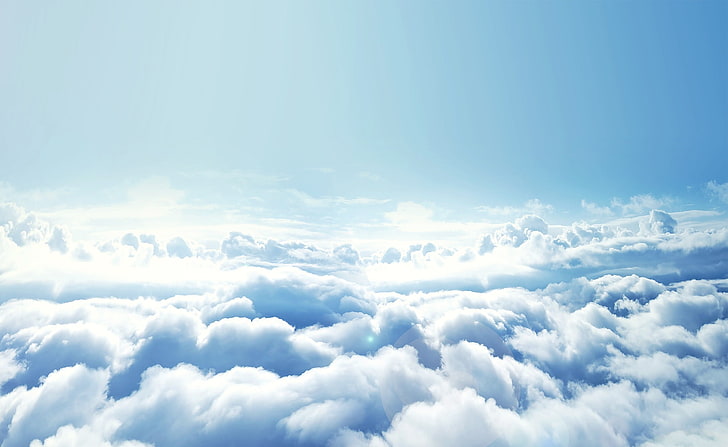 冬の雲、雲、自然、太陽と空、白、雲、空、冬、上、 HDデスクトップの壁紙