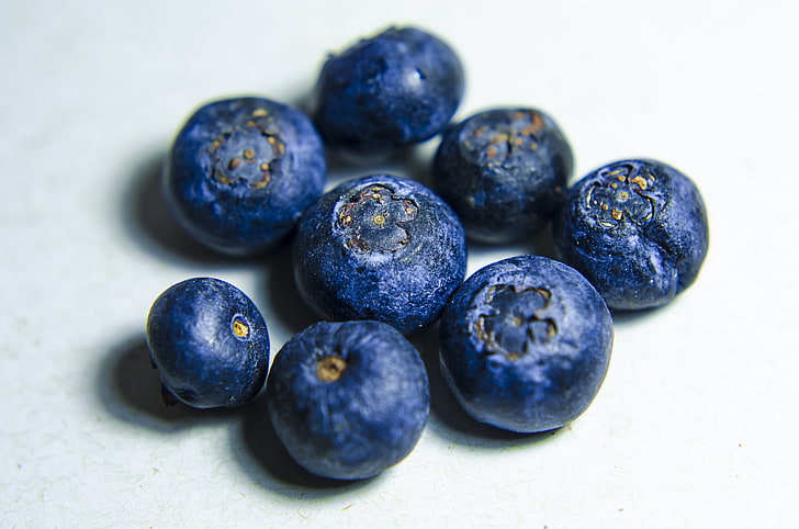 blueberry fruit, blueberries, berries, close-up, HD wallpaper
