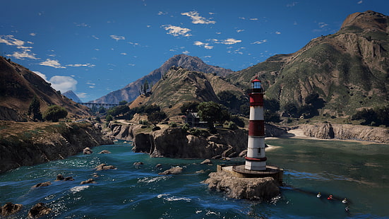 Grand Theft Auto V, GTA V, Leuchtturm von El Gordo, HD-Hintergrundbild HD wallpaper
