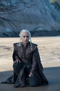 Daenerys Targaryen, Juego de Tronos, serie de televisión, TV, Emilia Clarke, serie, Fondo de pantalla HD HD wallpaper