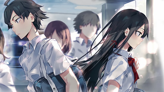 Anime, Komedi Romantis Remaja Saya SNAFU, Hachiman Hikigaya, Yukino Yukinoshita, Wallpaper HD HD wallpaper