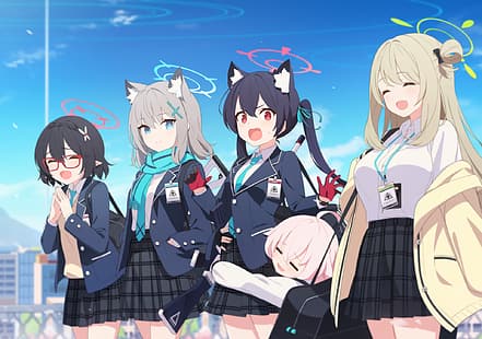 blaues Archiv, Anime Girls, HD-Hintergrundbild HD wallpaper