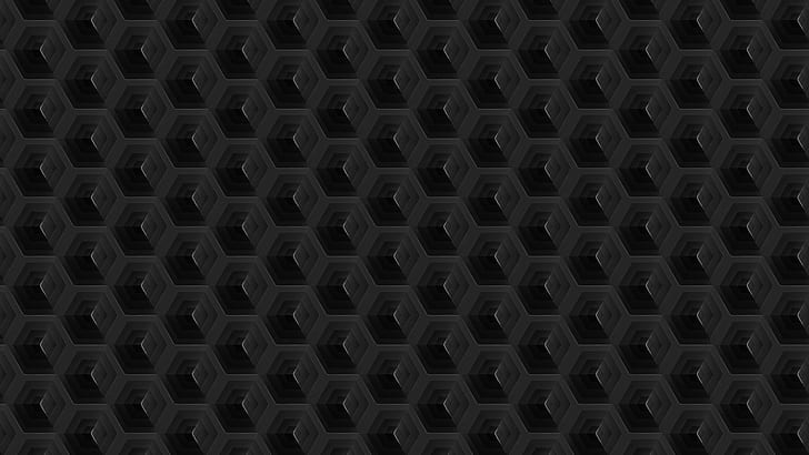어두운, 검은 색, 큐브, 사각형, 타일, 단순, HD 배경 화면