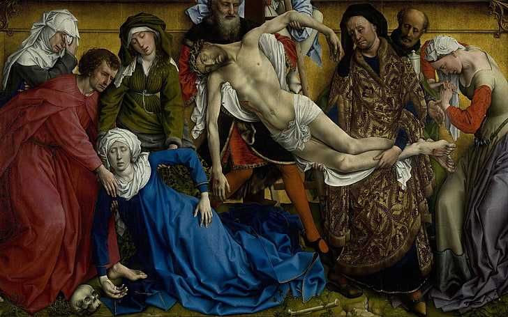 Madrid, The descent from the cross, 1435-1438, netherlandish painter, Dutch painter, Rogier van der Weyden, The Descent, The Prado museum, HD wallpaper