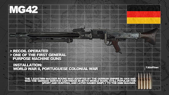 20, Alemania, pistola, máquina, MG42, militar, arma, Ww2, Wwll, Fondo de pantalla HD HD wallpaper