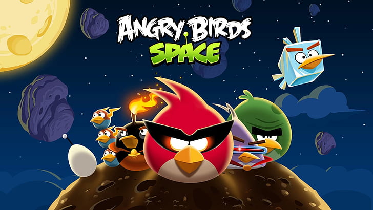 Angry Birds Space, Angry, Птицы, Космос, HD обои