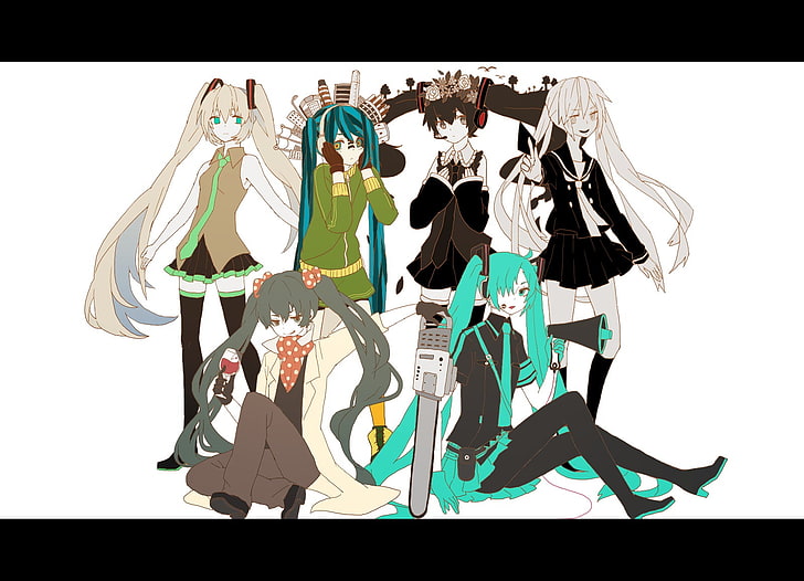 Hatsune, Hokou, Koi, Lemontea, Matroschka, Miku, Nisoku, Sensou, Vocaloid, HD-Hintergrundbild