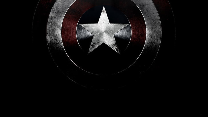 Captain America Schild, Soldat, schwarz, rot, Captain America, HD-Hintergrundbild