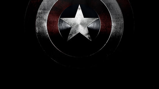 Escudo del Capitán América, soldado, negro, rojo, Capitán América, Fondo de pantalla HD HD wallpaper
