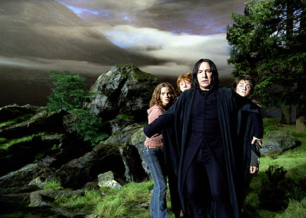 Harry Potter, Harry Potter dan Tahanan Azkaban, Hermione Granger, Ron Weasley, Severus Snape, Wallpaper HD HD wallpaper