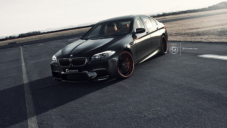 BMW sedán negro, BMW M5, coche, BMW, Fondo de pantalla HD
