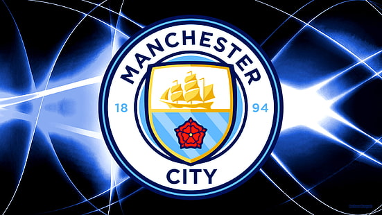 Soccer, Manchester City F.C., Emblem, Logo, HD wallpaper HD wallpaper
