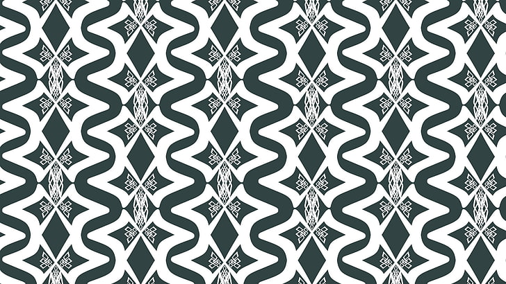 dywan biało-czarny, abstrakcyjny, Tapety HD