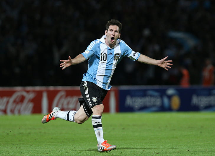 Lionel Messi, Argentina, Lionel Messi, Argentina, futebol, futebol, LEO, 10, Messi, Barca, Atacante, equipe, objetivo, HD papel de parede