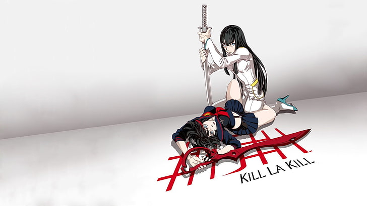 kill la kill, matoi ryuko, katana, kiryuin satsuki, Anime, HD wallpaper