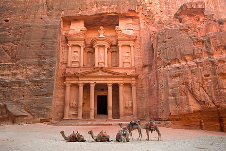 Petra in Jordan, HD wallpaper HD wallpaper