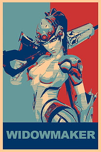 Ilustrasi Widowmaker, propaganda, Widowmaker (Overwatch), Overwatch, Gamer, Wallpaper HD HD wallpaper