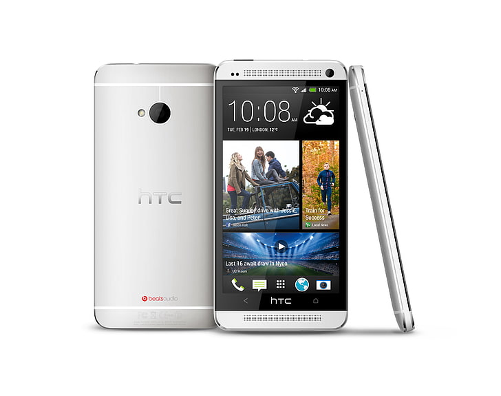 silver HTC Android smartphone, phone, Android, one, smartphone, htc, HTC One, HD wallpaper