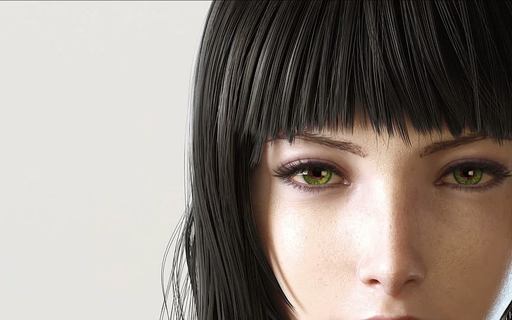 woman's face, Final Fantasy XV, video games, Final Fantasy, HD wallpaper