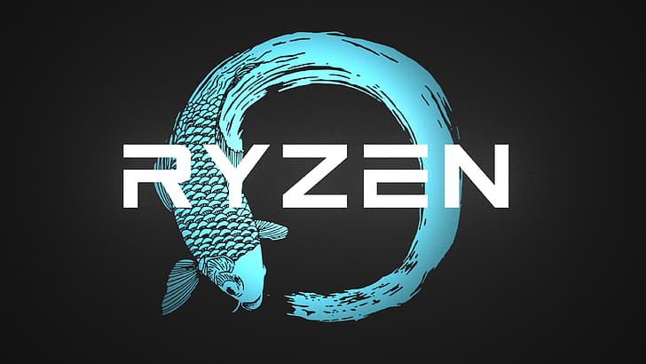 AMD, RYZEN, fish, koi fish, HD wallpaper