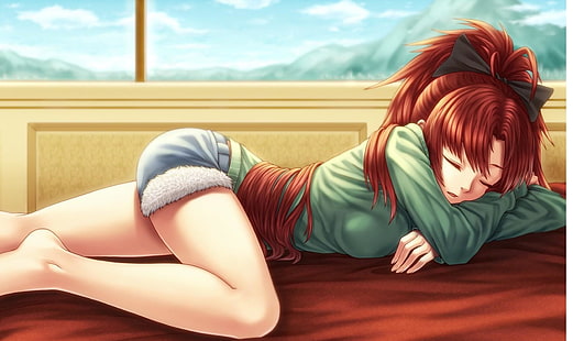 Anime Girl Sleeping, karakter anime wanita, Anime / Animasi,, gadis, tidur, anime, Wallpaper HD HD wallpaper