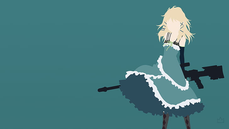 Black Bullet, minimalizm, Tina Sprout, Tapety HD