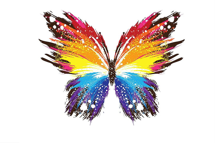 Цветна абстрактна пеперуда, 1920x1280, HD тапет