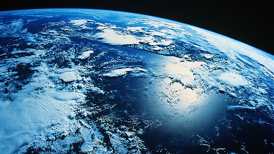 Tierra, nubes, vista orbital, espacio, atmósfera., Fondo de pantalla HD HD wallpaper