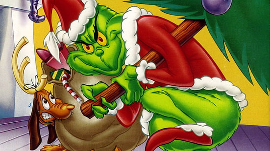 TV-show, How the Grinch Stole Christmas, Cartoon, Grinch, HD tapet HD wallpaper