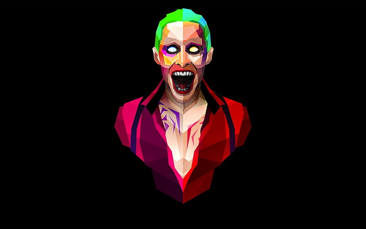 Joker Jared Leto Suicide Squad, DC The Joker Digital Wallpaper, 3D, Filmy, Joker, 2016, Legion samobójców, Tapety HD