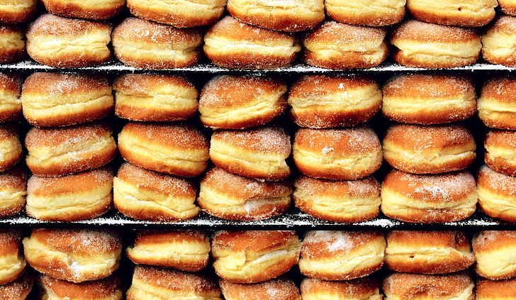 food, Berliner (doughnut), HD wallpaper