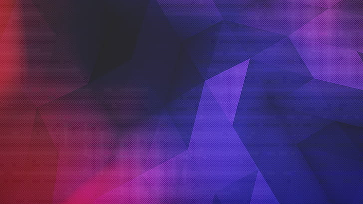biru, ungu, seni digital, vektor, bertekstur, poli rendah, minimalis, merah, abstrak, karya seni, Wallpaper HD