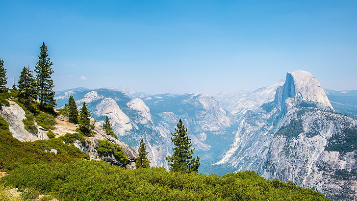 manzara, dağlar, Yosemite Vadisi, California, HD masaüstü duvar kağıdı