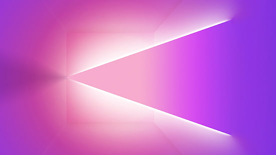 segitiga, merah muda, lampu neon, Abstrak, Wallpaper HD HD wallpaper