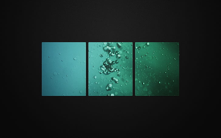 Burbujas de agua fría, fondo, marco, Fondo de pantalla HD