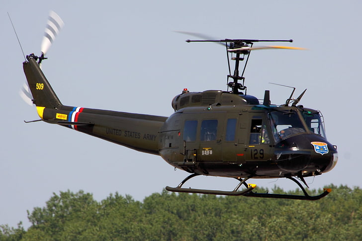 helicopter, huey, military, uh 1h, HD wallpaper