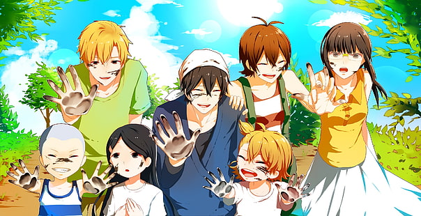 anime, Anime Boys, Anime Girls, Arai Tamako, Barakamon, Handa Seishuu, Kido Hiroshi, Kotoishi Naru, Kubota Hina, Sfondo HD HD wallpaper