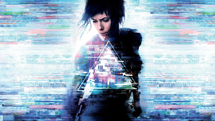 kvinnlig anime karaktär digital tapet, Ghost in the Shell, Scarlett Johansson, Kusanagi Motoko, Ghost in the Shell (Movie), HD tapet