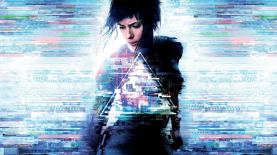 kvinnlig anime karaktär digital tapet, Ghost in the Shell, Scarlett Johansson, Kusanagi Motoko, Ghost in the Shell (Movie), HD tapet HD wallpaper