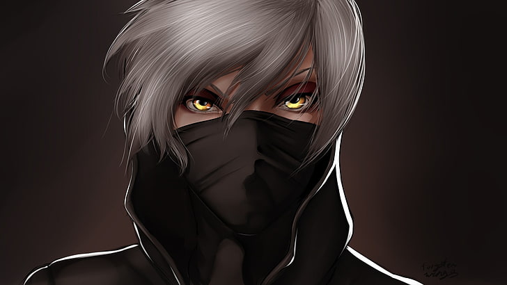 Anime, gelbe Augen, Maske, Sekirei, HD-Hintergrundbild