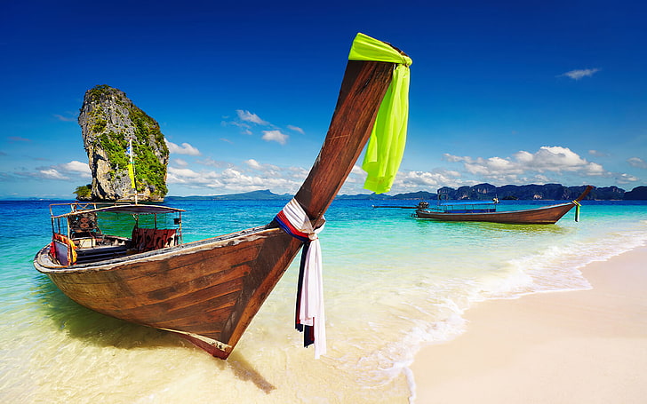 Mar de Andamán Isla de Phuket Tailandia Playa tropical Barcos Foto fondo de pantalla Hd 3840 × 2400, Fondo de pantalla HD
