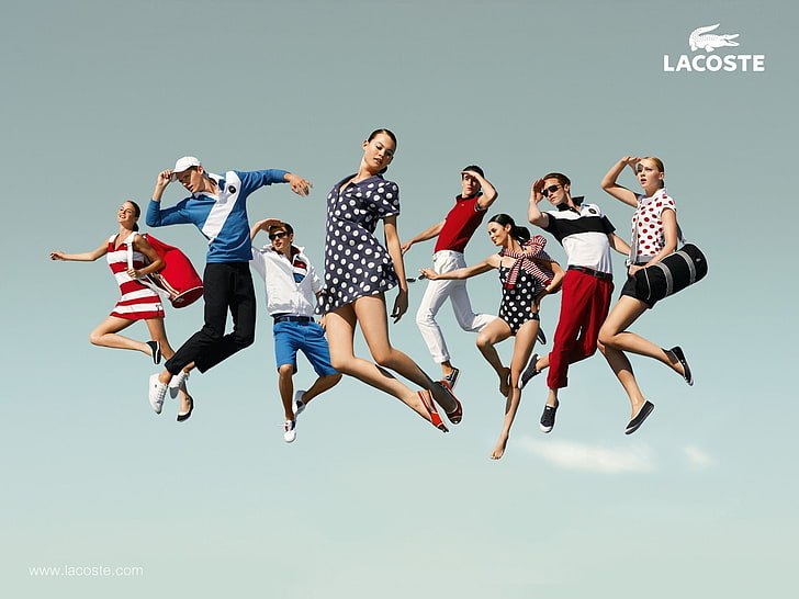 Lacoste, Brand, Pose, People, HD tapet