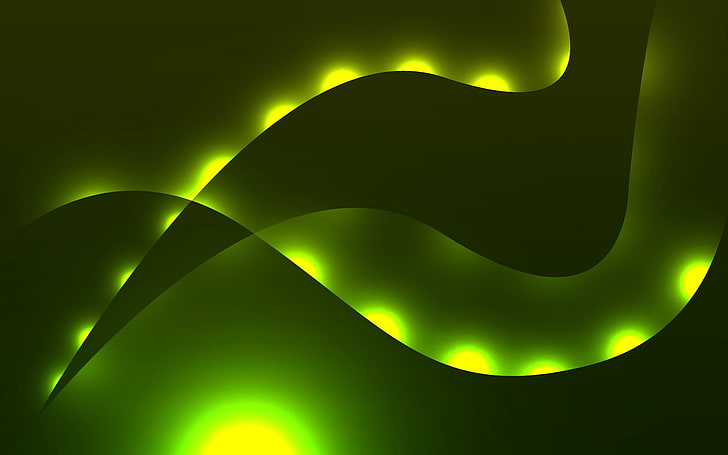 green and black digital wallpaper, line, light, point, glow, HD wallpaper