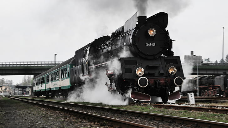 trem, ferrovia, Polônia, Ol-49, HD papel de parede