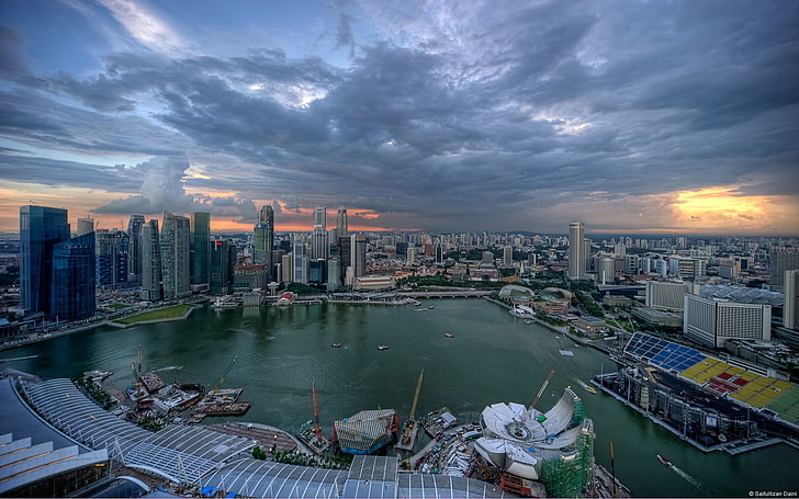 Singapore skyline-Windows Theme Wallpaper, Wallpaper HD