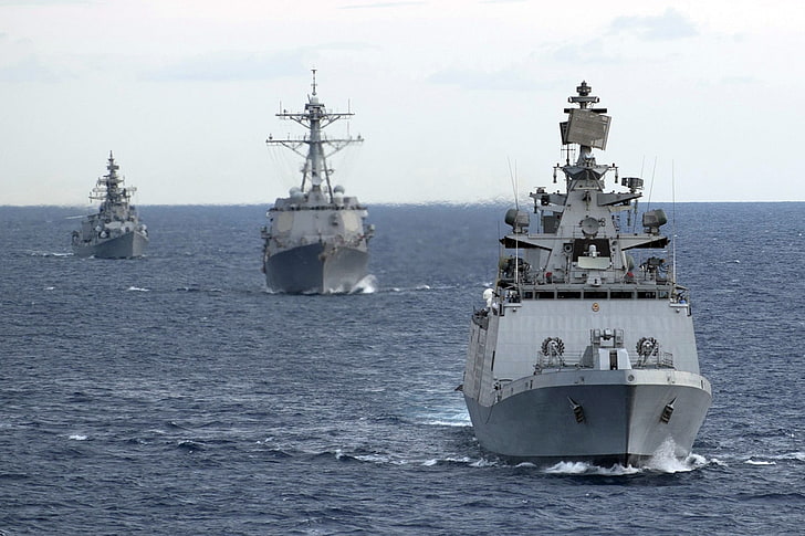 военен кораб, индийско-флот, HD тапет